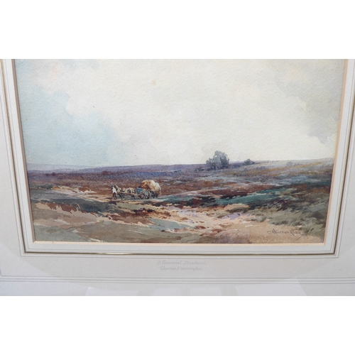 484 - CHARLES HARRINGTON (British 1865-1943) - A Somerset moorland, watercolour, signed and dated (19) '20... 