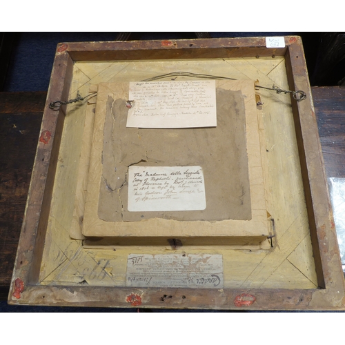 488 - CANACCI after Raphael (Italian, 19th century) - Fine miniature copy of 'Madonna della Seggiola', wat... 