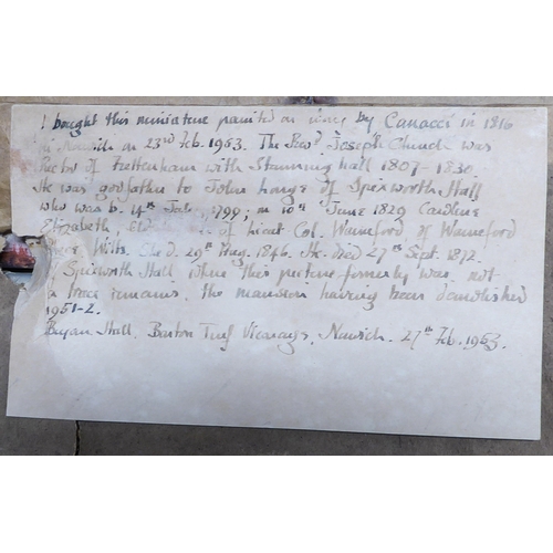 488 - CANACCI after Raphael (Italian, 19th century) - Fine miniature copy of 'Madonna della Seggiola', wat... 