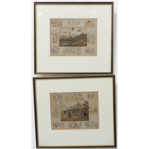 508 - After FRANK PATON - 'Ordeal by Fire' and 'The Pleasure of Hope', two hand-cut engravings, both signe... 