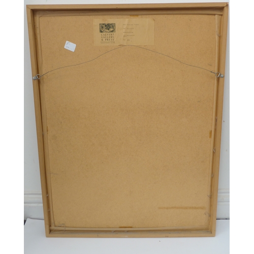 513 - A framed and glazed monoprint etching 'Dischord', signed and dated in pencil lower right Frances Cor... 