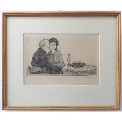 515 - RICHARD BEER (1928-2017) - a limited edition (1 of 10) monochrome etching 'Pizzerie', signed in penc... 