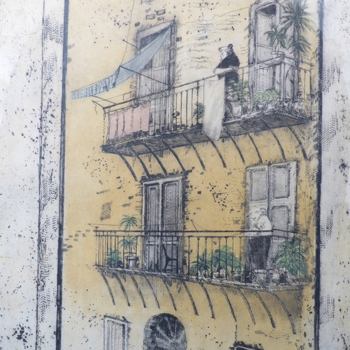 516 - RICHARD BEER (1928-2017) a large limited edition (60 of 70) coloured etching, 'Palermo'; signed in p... 