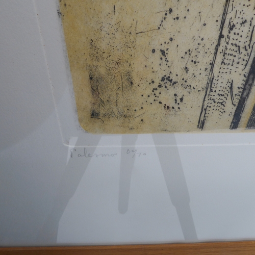 516 - RICHARD BEER (1928-2017) a large limited edition (60 of 70) coloured etching, 'Palermo'; signed in p... 