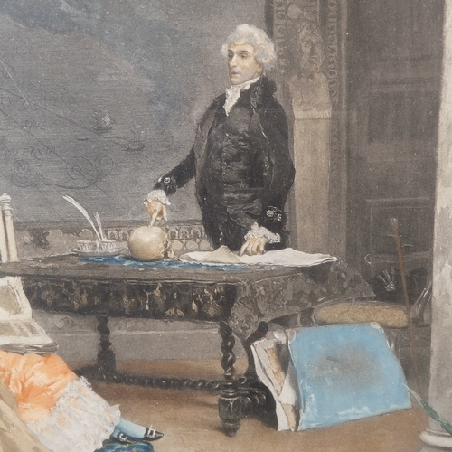 522 - After LUCIUS ROSSI - The Ladies' Education, coloured lithograph, a pair, decorative gilt-gesso frame... 