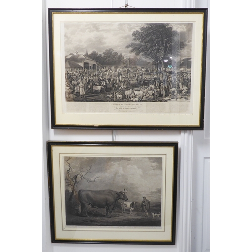 510 - JAMES WARD RA after ALEXANDER NASMYTH - 'The Spottiswoode Ox', mezzotint on wove paper (plate size 1... 