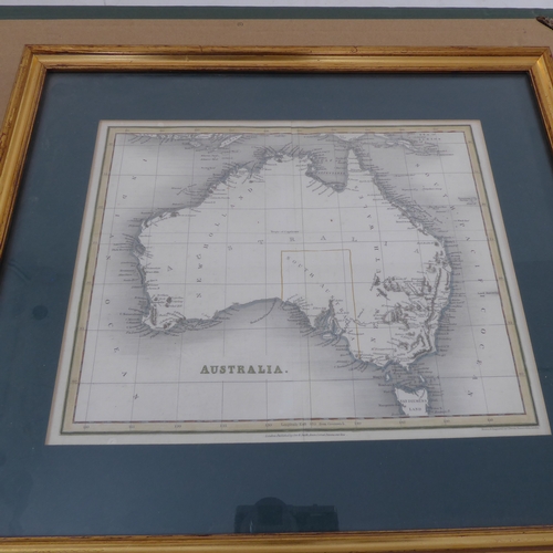 526 - Seven mostly 19th century hand-coloured antiquarian map engravings to include India, bird's-eye view... 