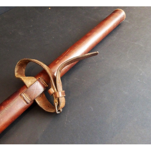 393 - A good 19th century brass-mounted copper coaching horn by Callow & Son, Park Lane, London (stamped n... 