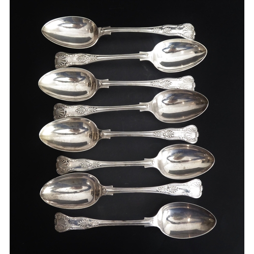 227 - A heavy hallmarked-silver double struck, King's pattern, part flatware service (maker's mark HA, She... 