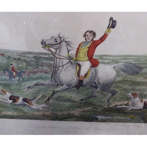 518 - After HENRY ALKEN - a good set of six mid-19th century hand-coloured engravings, 'One of the Flowers... 