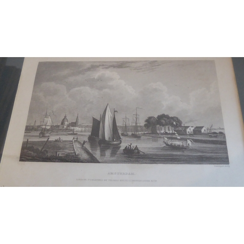 506 - A good selection of gilt framed and glazed hand-coloured 19th century engravings including topograph... 