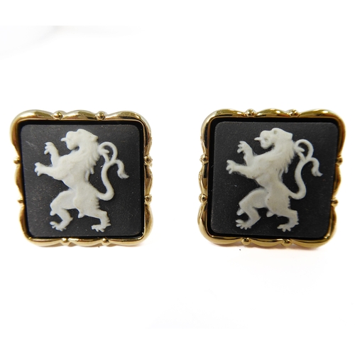 144 - A selection of various vintage and later cufflinks to include:
 silver and mother of pearl examples,... 