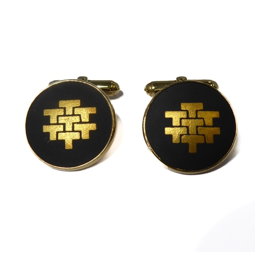 144 - A selection of various vintage and later cufflinks to include:
 silver and mother of pearl examples,... 