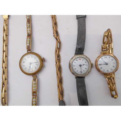 199 - Ten mostly lady's early 20th century wristwatches (spares or repair)