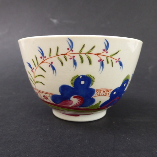 35 - Fourteen mostly early 19th century pieces:
 7 tea bowls;
 4 cups and saucers;
 a transfer-decorated ... 