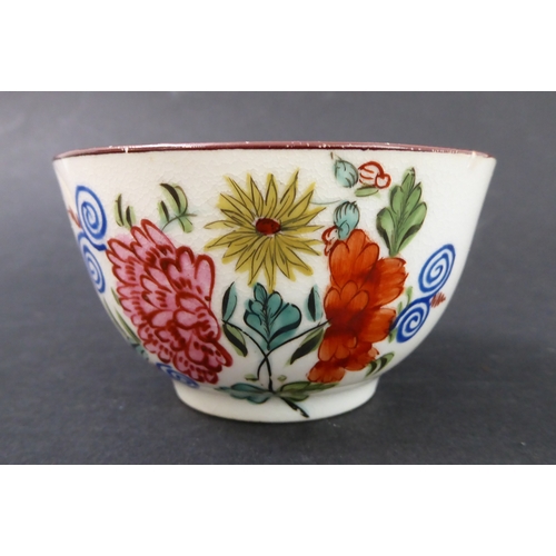 35 - Fourteen mostly early 19th century pieces:
 7 tea bowls;
 4 cups and saucers;
 a transfer-decorated ... 