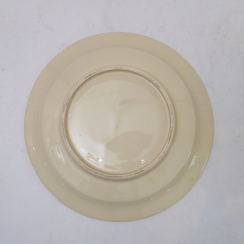 64 - A hand-decorated 'Bell Inn - 1642' ceramic Stilton plate and cover. The plate with text reading 'In ... 