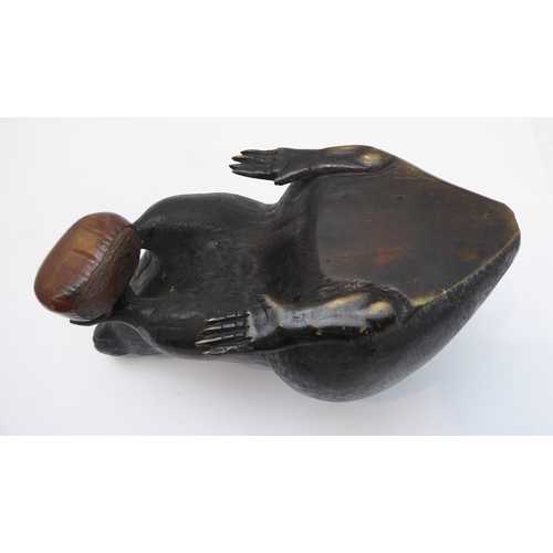 119 - In the style of Muroe Kichibei, a Japanese Meiji period patinated bronze realistic sculpture of a ra... 