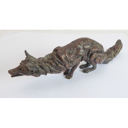 115 - Jan Sweeney, M.R.S.S., S.A.A. (British, Contemporary) - two 20th century animalier bronzes: a crouch... 