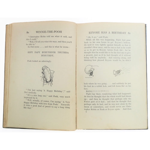 368 - A A Milne. Winnie the Pooh 1926 second edition with illustrations by Ernest H Shepard