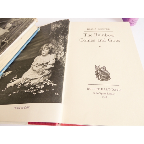 381 - The Diana Cooper autobiographical trilogy (Rupert Hart Davis 1958, 1959 and 1960 first editions)