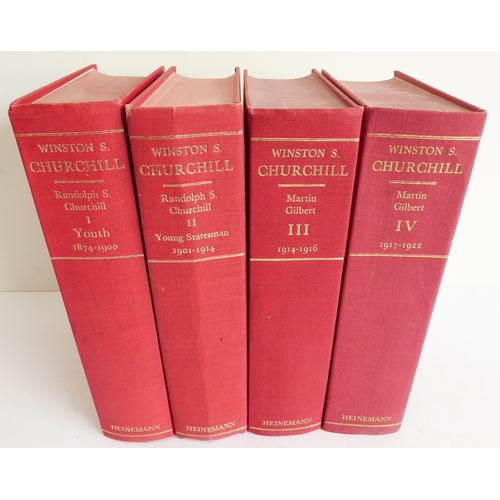 383 - Randolph S. Churchill and Martin Gilbert - 'Winston S. Churchill' (Volumes I - IV, Heinemann 1966 -1... 