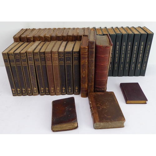 372 - Three sets and 6 individual books to include:
 an early 19th century leather-bound volume 'Methodism... 