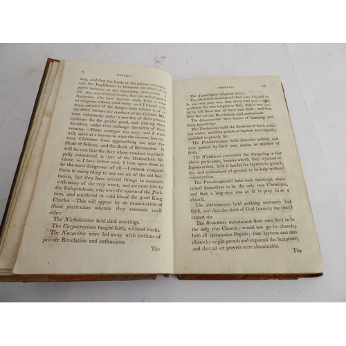 372 - Three sets and 6 individual books to include:
 an early 19th century leather-bound volume 'Methodism... 