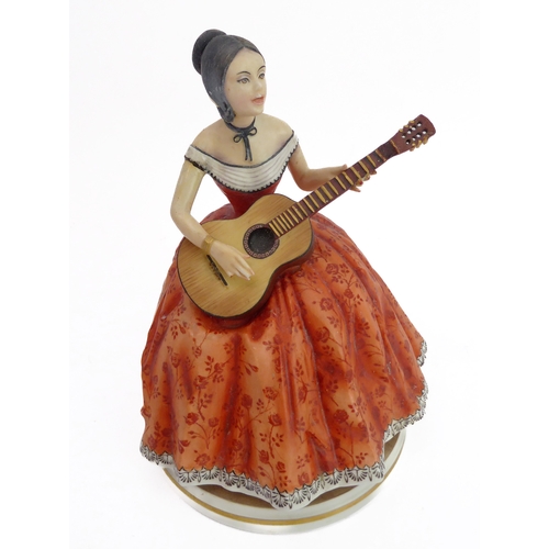 17 - A circa 1970 Royal Worcester porcelain figure, 'Elaine': limited edition no. 285, printed marks to u... 