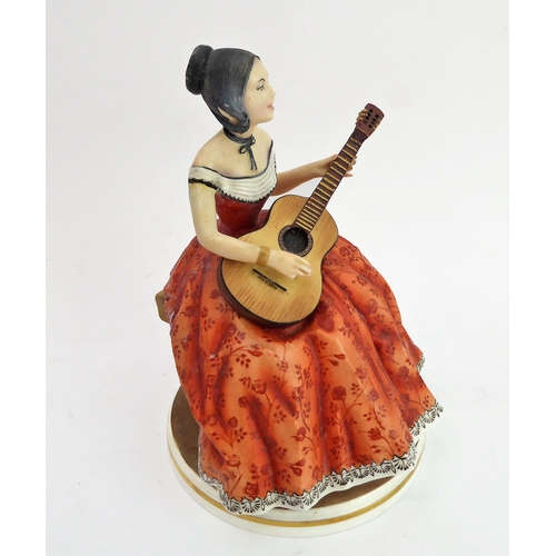 17 - A circa 1970 Royal Worcester porcelain figure, 'Elaine': limited edition no. 285, printed marks to u... 