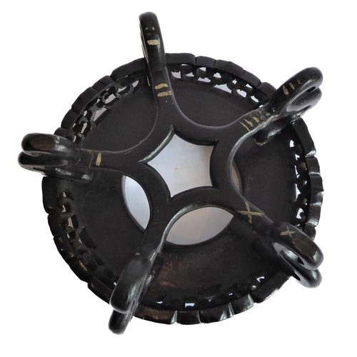 33 - A group of of six:
 1. a 19th century Japanese porcelain vase of waisted double-gourd form and hand-... 