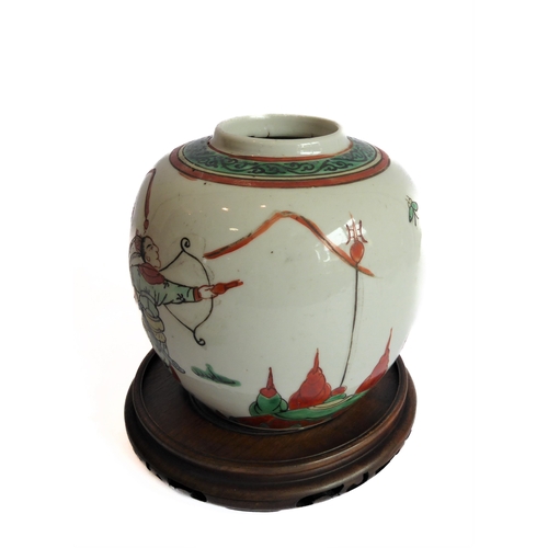 33 - A group of of six:
 1. a 19th century Japanese porcelain vase of waisted double-gourd form and hand-... 