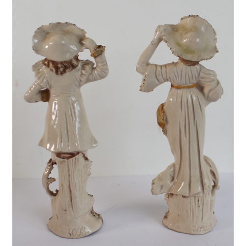 40 - Decorative ceramics to include:
 a set of four Capo di Monte porcelain cherubic-style figures allego... 