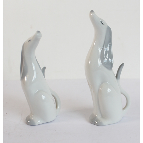 40 - Decorative ceramics to include:
 a set of four Capo di Monte porcelain cherubic-style figures allego... 