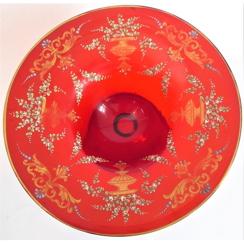 42 - Ten pieces of glassware:
 a good set of six mid to late 20th century blue flash-cut hock glasses; 
 ... 