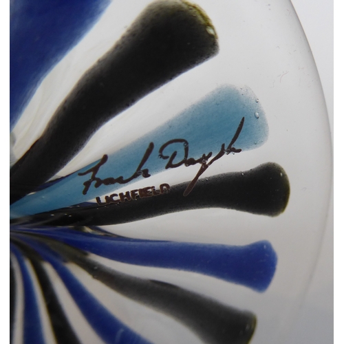 44 - A set of 10 champagne flutes and a set of 8 matching wine goblets. The undersides of both sets signe... 