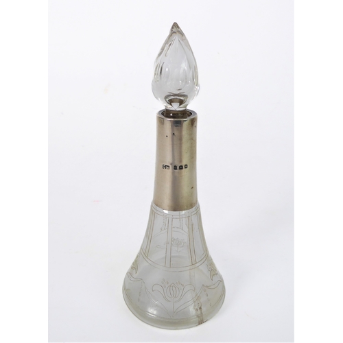 45 - A set of five small hand-blown German champagne glasses with female 'form' stems, circa 1950s (one g... 