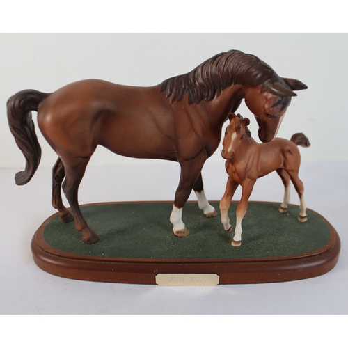 7 - A Beswick model of a grey horse 'Spirit of Freedom' (restored) and another model (possibly Royal Dou... 