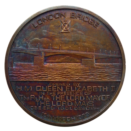 75 - A 1973 .794 silver-gilt Corporation of London 'London Bridge Medal': limited edition 794 of 2,250, i... 
