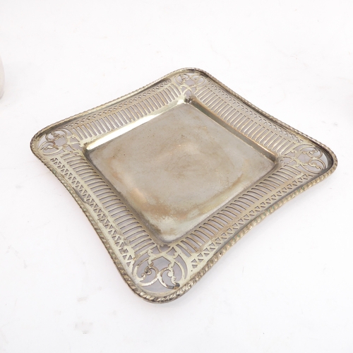 77 - A mixed lot of four:
 1. an early 20th century Gorham & Co. silver tankard engraved 'Wilhelmine 1931... 