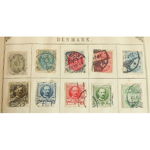 A stamp album containing mostly late 19th to early 20th century