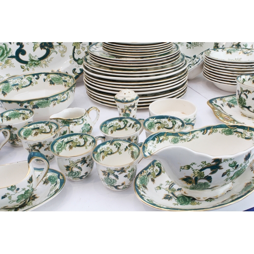 21 - A Mason's 'Chartreuse' dinner service comprising:
 9 x 27, 2 x 26 cm and 4 x 23 cm dinner plates;
 6... 