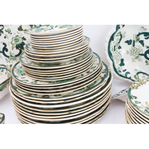 21 - A Mason's 'Chartreuse' dinner service comprising:
 9 x 27, 2 x 26 cm and 4 x 23 cm dinner plates;
 6... 