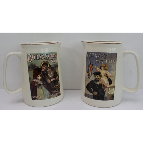 25 - Seven Trent Memorabilia ceramic advertising jugs, a Glencairn vase (24.5 cm high) and three pieces o... 