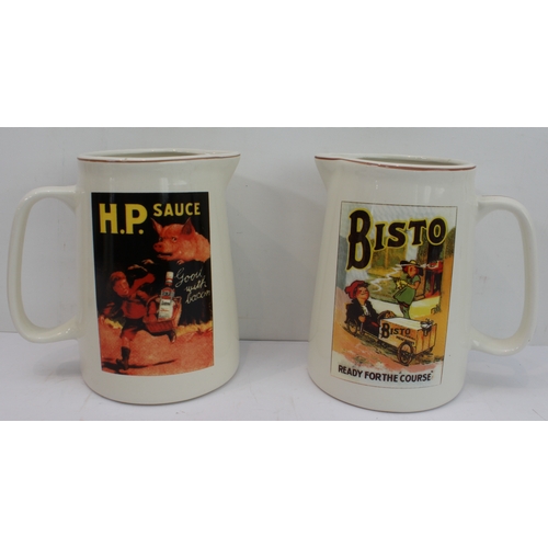 25 - Seven Trent Memorabilia ceramic advertising jugs, a Glencairn vase (24.5 cm high) and three pieces o... 