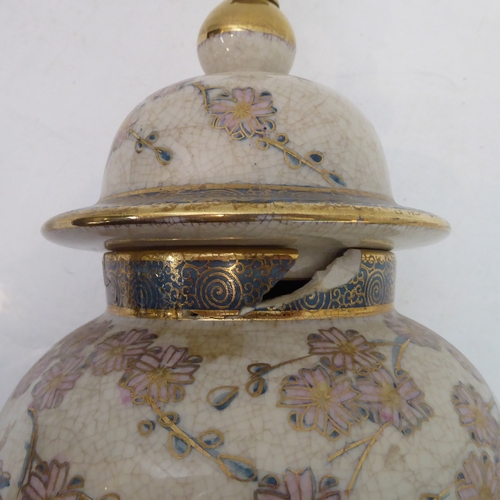 26 - A variety of items to include:
 ceramic lamps;
 a brass two-light adjustable table candelabra;
 an e... 