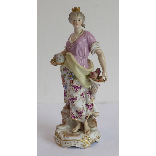 3 - A set of four well-modelled hand-decorated 19th century porcelain figures allegorical of the Seasons... 