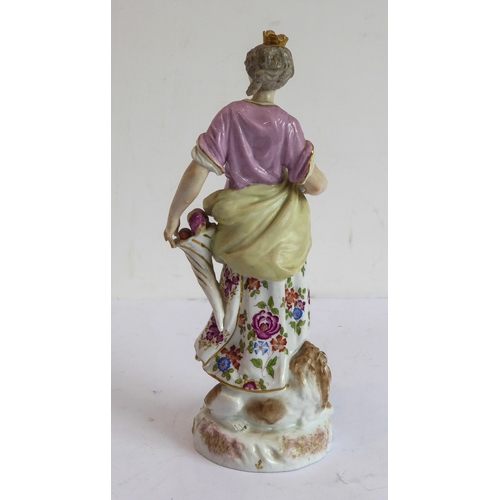3 - A set of four well-modelled hand-decorated 19th century porcelain figures allegorical of the Seasons... 