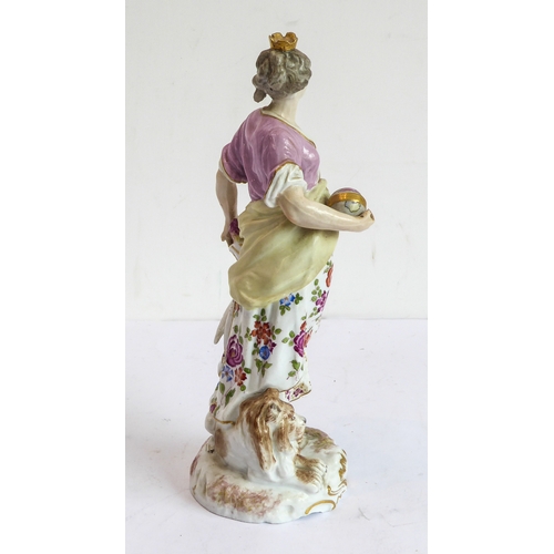 3 - A set of four well-modelled hand-decorated 19th century porcelain figures allegorical of the Seasons... 