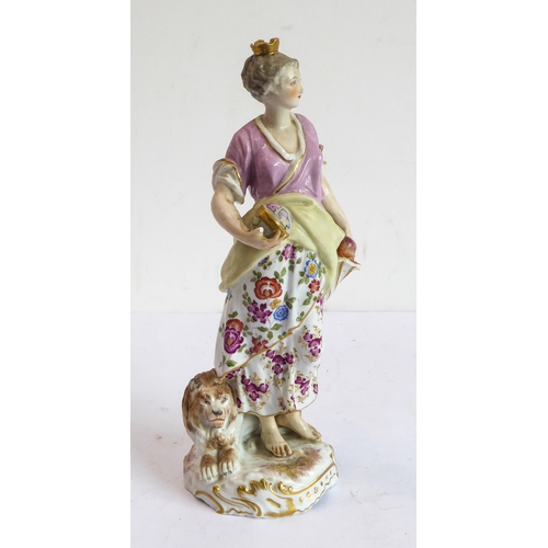 3 - A set of four well-modelled hand-decorated 19th century porcelain figures allegorical of the Seasons... 